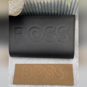 HUGO BOSS Leather Eyeglass Sunglasses Case & Storage